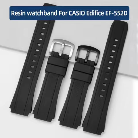 Rubber Strap Resin watchband For CASIO Edifice 5119 EF-552 EF-552D Convex mouth Waterproof Silicone 