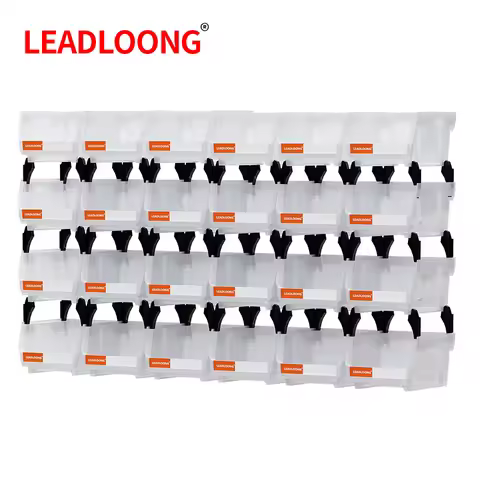 LEADLOONG Transparent Parts Bin 6/24pcs 13.5x10.5x7.6cm/5x4*3inch Classified Storage Box In Maintena