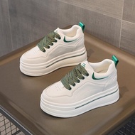 Daddy Shoes Women Spring Leather Platform Thick-Soled Casual Sports Shoes Inner Heightening Women's 