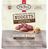 Primal Freeze Dried Dog Food Nuggets, Venison; Complete & Balanced Meal; Also Use as Topper or Treat