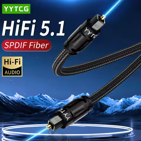 YYTCG HIFI 5.1 Digital Optical Audio Toslink Cable For HIFI Video DVD XBox/PS4 Speaker Hi-end Fiber 
