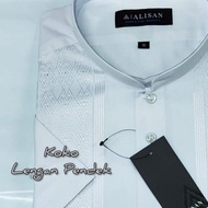 Baju Koko Alisan Bordir Lengan Pendek (100% Ori)