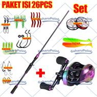 pancing 1 set lengkap kuat/joran pancing 1 set murah/ bc casting 1 set murah/pancing casting full se