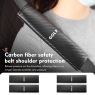 Carbon Fiber Car Seat Belt Shoulder Cover Styling Interior  For Volkswagen VW Golf Jetta Passat mk4 mk5 mk6 CC B5 B6 B7 Golf