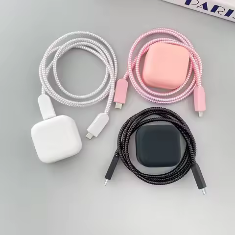 New Sillione Soft Charger Protectors Set for Apple 40W Winder Data Line Accessories for iPhone 17 PR