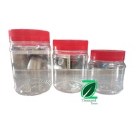 Balang kuih raya 700ml / 1000ml / 1200ml - Cookies Container Red Cover / White Cover / Gold Cover