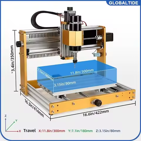 Mini CNC Router 3018 Pro Aluminum Frame CNC 3018 Plus Upgrade Kit NEMA17 Stepper Motor 500W Spindle 