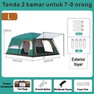 PROMO Tenda Camping Outdoor 8-12 Orang Tenda Tahan Air dan Tahan Angin Tenda Pertemuan Keluarga Tend