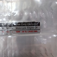 STICKER 1 PC MOTORCYCLE ENGINE OIL 10W-30SJ JASO MA