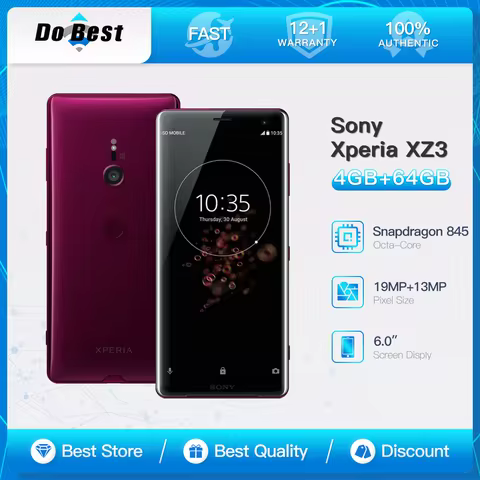 Sony Xperia XZ3 4G LTE Mobile Phone H8416 H9493 6.0" OLED 4GB RAM 64GB ROM Single/Dual SIM Snapdrago