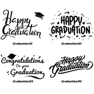 Sticker Happy Graduation Balon Bobo PVC