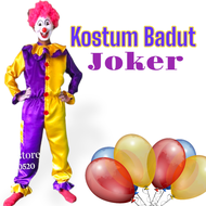 kostum badut joker topeng hidung merah ukuran dewasa