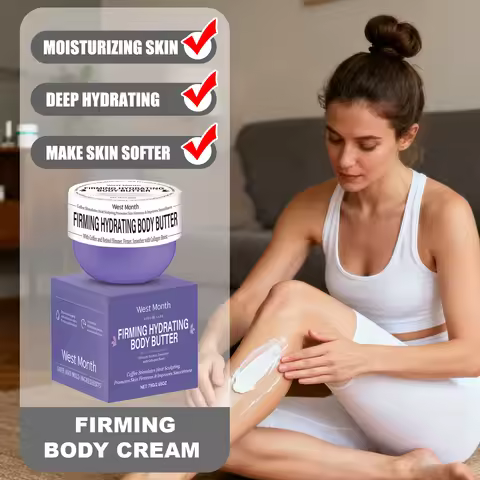 WEST MONTH Purple Firming Massage Body Cream Long-Lasting Moisturizing Deep Hydrating Make Skin Soft