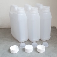 Polyethylene PE Bottle 1 litre with cap and stopper (3 pieces) | container | oil | sauce | water | 塑