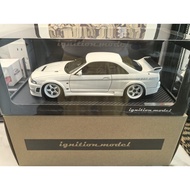 Ignition Model 1: 18 Nissan Skyline GTR R33 400R NISMO, White, Resin Material, with Original Display