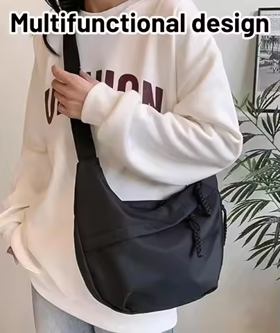 Stylish Large Adjustable Shoulder Strap Crossbody Cag, Half Moon Bag, Zip Small Crossbody Bag for Wo