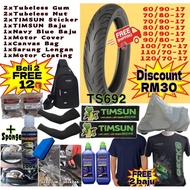 Free 12 gifts🎁 TIMSUN Tayar TS692 Tubeless🔥 70/90-17  80/80-17 80/90-17 90/80-17 110/70-17 120/70-17 Y15ZR RS150  LC135