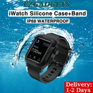 Ezgadgets iWatch Waterproof Case with Band Drop-proof Scratch-proof Protective Sweat-proof for iWatch SE 9/8/7/6/5/4