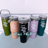 Glass Bottle tumbler herb*alife hlf Size 900ml With Straw And Carrying Handle