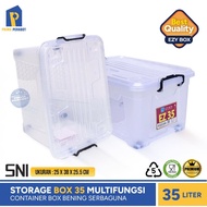 Multifunction Storage Box Container Box 35 L Transparent