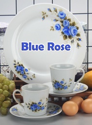 4pc Vintage Floral 7inch Porcelain Dessert Plate Set LZ90174