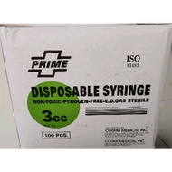PRIME Disposable Syringe 10cc,5cc,3cc,1cc sold per box (100pcs)