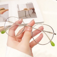 *Ready Stock*Korean Fashion Anti Blue Light Glasses Round Gold Metal Frame Clear Lens Eyeglasses Rep