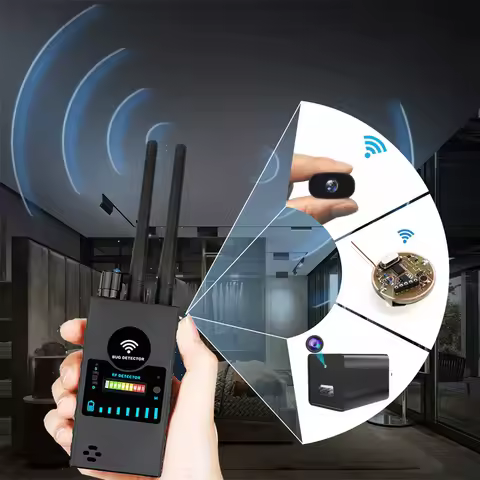 Wireless RF Signal Detector Bug Anti-Spy Hidden Cameras GSM Audio Finder GPS Tracker Devices Anti Ca