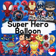 [SG Seller] Super Hero Marvel Balloons Spiderman Iron Man Hulk Birthday Party Decoration balloon Arc