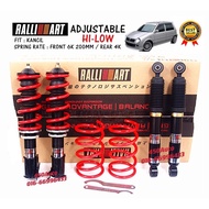 HOT🔥 KANCIL MIRA L2 L5 ADJUSTABLE HI LOW SPORT ABSORBER + SPRING SET (brand: RALLIART)