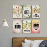 Wooden Wall Decoration Poster Jesus Aesthetic Wall Painting Stick on Christian Bible Verse