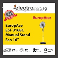 EuropAce ESF3168C Manual Stand  Fan 16”