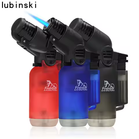 Cigar Lighter Plastic Mini Transparent Single Direct Flush Windproof Inflatable Cigar Lighter Gadget