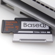 ZZOOI BaseQi Aluminum MicroSD to SD Memory Card Adapter Stealth drive Card Reader For Microsoft Surface Book 13" and Surface Book2-13"