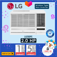 LG Window Type Deluxe Remote WRAC Silver Non-Inverter Aircon 2.0HP (LA200PC)