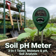 Meter 1 in 3 Soil pH Meter for Kebun Tanah pH Meter Soil Moisture Tester pH Meter Soil Tester SHS pH