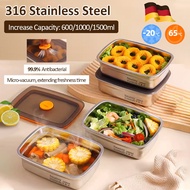 316 Food container stainless Steel fresh Food storage box Freezer Airtight container ref organizer