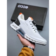Ecco Golf Sneakers Men's Shoes Cowhide Walking Leather Shoes Anti-Slip Running Shoes Air Cushion Mid