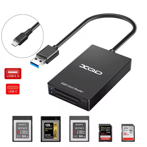 2 in1 XQD SD Card Reader Type-C USB A USB3.0 Card Adapter Speed Up to 5Gbps for Sony G&M Series XQD 