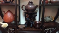 精美玉石壺+4杯/早期收藏/高12公分寬20公分直徑15公分/值得珍藏