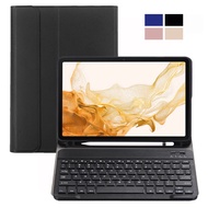 เคสคีย์บอร์ดสำหรับ A9ซัมซุงกาแล็กซีแท็บบวก/แท็บ S9 FE S9 S8[S ที่วางปากกา] เคสขาตั้งแบบ Slim/Wake อั