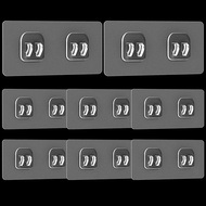 Home Creative Seamless Wall Hanging Double Claw Storage Hooks / Nail-Free Space Saving Door Storage 