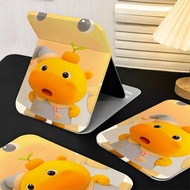 Cute and warm style bewildered yellow duck makeup folding mirror