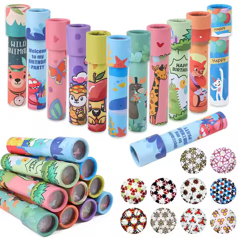 5/10pcs Rotating Kaleidoscope Science Toys for Kids Birthday Party Favors Goodie Pinata Fillers Clas