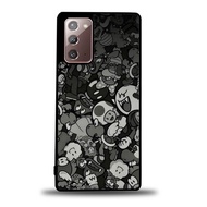 Hardcase Custom Casing Samsung Note 20 10 9 8 7 Ultra Plus FE Lite Doodle Grey Nintendo Characters A