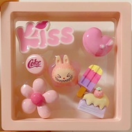 Popmart Labubu Pop Bean Labubu Jibbitz Set cute labubu crocs charm Funny Shoes Decoration Women's Sh