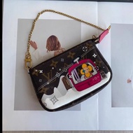 Lv 聖誕限定mini 小麻將 單肩包