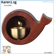 KA wood doorbell, Wooden Wireless shopkeeper's bell, office ornaments Whale Shape magnetically-attached door chime