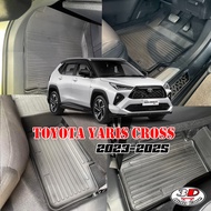 ตรงรุ่น Toyota Yaris Cross  2023-2024 (รุ่นใหม) ผ้ายางปูพื้น ยกขอบ  (ขนส่งKerry 1-2วันของถึง) พรมยางปูพื้นยกขอบเข้ารูป ตรงรุ่น