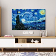 6.Star Moon Night Van Gogh painting tapestry TV Dust Cover Elastic Hanging TV Cover Cloth remote control Computer cover 24 32 27 37 38 39 40 43 46 50 52 55 58 60 65inch smart tv